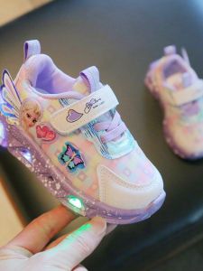 Princess Girl Sports Shoes with Light Soft Bottom Breathable Childrens Shoes Baby Walking Shoes Spring Autumn New Style