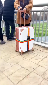 TRAVELCUL Luggage Strap Blet TSA Lock 20" To 32” Travel Luggage Strap Combination Lock