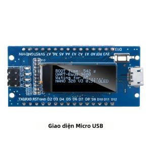 Nano V3.0 Board Với ATmega328P CH340 0.91 Màn Hình OLED 128x32 SSD1306 IIC I2C Tương Thích Với Arduino DIY Electronics