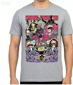 Bandai | "One Piece" T-shirt - Short Sleeve - Fashionable and Casual Design - Rulo and Rocku 2026 New Cotton Summer Men Tshirt