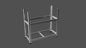 Animacos Rak Besi Susun Buku Serbaguna rak Ruang Tamu rak penyimpanan gudang 5 lapisan rak dapat disesuaikan*(hj)