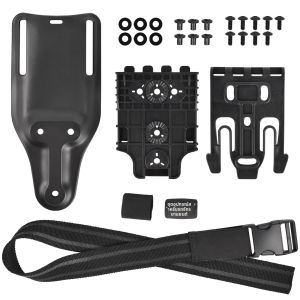 3 ชิ้น Quick Release Drop Leg Holster Kit พร้อมอะแดปเตอร์ QLS 19/22 - ห่วงเข็มขัด ยืดหยุ่นสบายและยางสําหรับล่าสัตว์และตกปลา