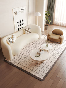 Creative Personalized Sofa Arc Shape Small Household Beauty Salon Womens Clothing Store Leisure Rest Area Reception Fabric Artistic Luxury