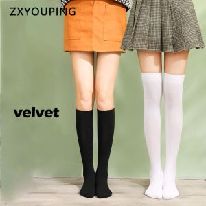JK Spring Autumn Socks Girl Student Soft Stockings College Style High-tube Thigh Sock Elastic Velvet Long Tube thin Over the knee Stockings