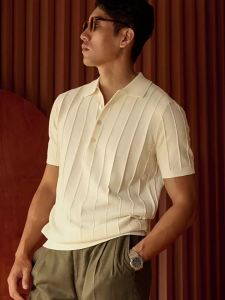 Retro Comfortable Long-Staple Cotton Polo Tee Short Sleeve