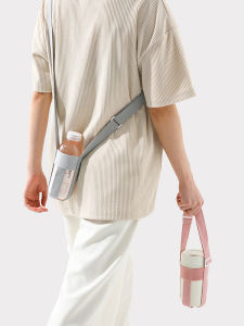 Vỏ Chai Nước Di Động Có Túi Đựng Cốc Trẻ Em Dây Đeo Vai Bình Đựng Nước Có Dây Treo Đeo Chéo Thiết Kế Du Lịch Ngoài Trời Cần Thiết