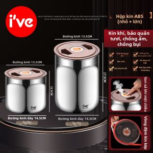 IVE | Hũ Đựng Thực Phẩm Chân Không Đa Năng Thép Không Gỉ 304