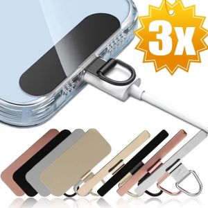 3PCS Stainless Steel Phone Lanyard Patch Gasket Ultra-thin Metal Phone Hanging Cord Tether Tabs Replacement Safety Connect Piece