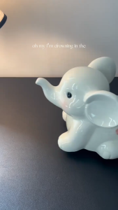 Cute Elephant Tissue Box Living Room Desktop Napkin Pumping Carton Coffee Table Light Luxury Decoration Ornament