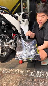 Gấp nhôm GIORNO STYLO vario click 160 - gắp cnc nhôm có đĩa sau - TQ6 A3T 02