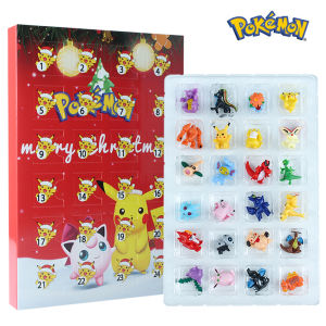Takara Tomy | In Stock 24Pcs Set Pokemon Figure Halloween Christmas Advent Calendar Gift Kawaii Pikachu Anime Figural Action PVC Model Kid Toy