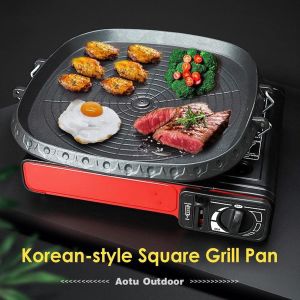 32cm Round/Square Multi Roaster Korean Buffet Stove Top Grill Pan