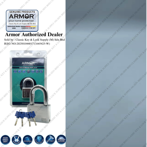 ARMOR Padlock Anti-Cut APL-1000 50mm Solid Brass Security Lock
