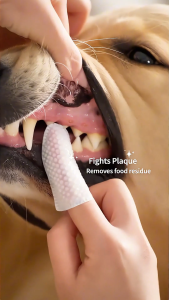 FUREVER365 | Pet Dental Finger Wipes 50pcs | Cat Dog Teeth Cleaning Cot Pads Fresh Breath Oral Care