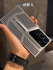 [FN] เคสโทรศัพท์ samsung  เคส samsung s24 ultra  สำหรับ samsung galaxy ซัมซุงs24 S22 S23Ultra plus  การออกแบบการกระจายความร้อนของใบมีด PC hard case#02เคสsm