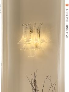 French Vintage Glass Wall Light