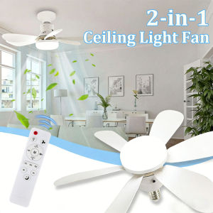 Socket Fan Light with Remote20IN Portable Small Ceiling Fans with Lights Bulb for BedroomKitchenLiving Room
