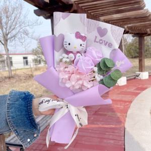 Sanrio | Artificial Flowers Creative Sanrio Hellokitty Bouquets Christmas Birthday Valentine Mothers Day Graduation Gifts