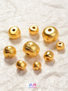 S925 Pure Silver Gold Plated Spacer Beads Random Loose Beads Separation Pieces Cultural Playables Necklace DIY Accessories