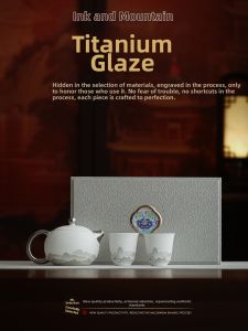 JIXIANSHENG | High-end Chinese Ink Painting Titanium Tea Set Gift