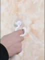 Transparent Wall Hook - Self-Adhesive 360° Swivel Hanger for Ceiling/Wall. 