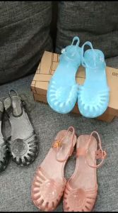 Sandal Flat Wanita Y LOLA Bimba Kulit PU Polos Warna Cerah