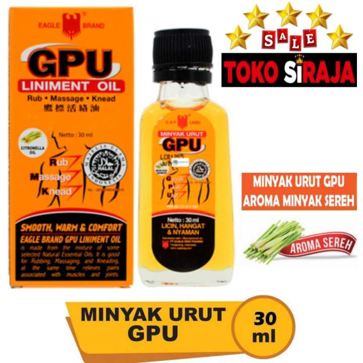 CAP LANG MINYAK URUT GPU 30 ML / MINYAK GOSOK PIJAT URUT GPU OIL 30ML CAP LANG MINYAK GPU 30 ML