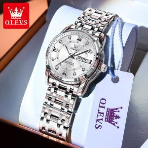 OLEVS | Đồng Hồ Thạch Anh Nữ OLEVS 5513 Đồng Hồ Đeo Tay Nữ Có Vảy Kim Cương Lịch Kép Dây Đeo Bằng Thép Không Gỉ Chống Thấm Nước Đồng Hồ Đeo Tay Nữ Thanh Lịch