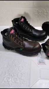 SEPATU SAFETY BOOTS KULIT SINTETIS PRIA/SEPATU PROYEK TAMBANG UJUNG BESI BERKUALITAS