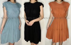 Yana Ruffle Flowy Dress Casual Office Sundress