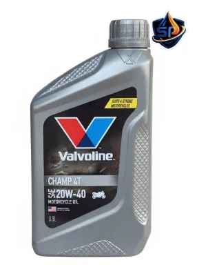 น้ำมันเครื่องมอเตอร์ไซค์ Valvoline Champ 4T 20W-40 น้ำมันเครื่องมอเตอร์ไซค์ 0.8L น้ำมันเครื่อง 4 จังหวะ Wave Spark Finn Dream Smash ราคาถูก พร้อมส่ง