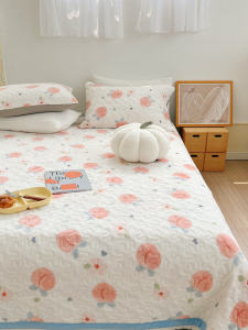 Keep Warm in Ear for Autumn and Winter Milk Fiber Bedspread Refreshing Bedding Quilting Thickening Bed Sheet Double Linen