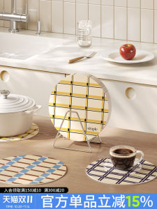 Luxurious Water Absorbent Table Mat Simple Modern Style Heat Resistant Dining Table Protection Pad for Cups And Bowls