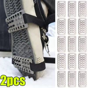 Cleats 26 Tooth Stainless Steel for Winter Snow Ice Walking Hiking Anti Slip Traction Safety Non Slip Shoe Climbing Crampons