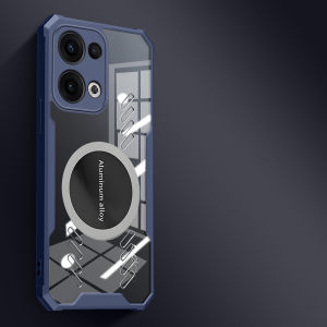 Oppo Reno13 Gaming Phone Case Heat Dissipation Car Mount Magnetic Suction Transparent Protective Cover New Version Airbag Anti-Fall Graphene High-End Creative Breathable Premium Feel Trendy Brand