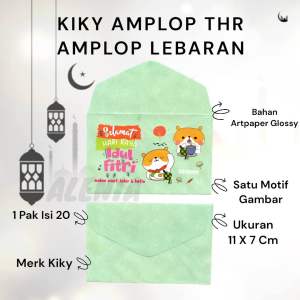 1 Pak 20 Amplop Lebaran Idul Fitri / Amplop THR / Amplop Unik / Kiky Amplop THR