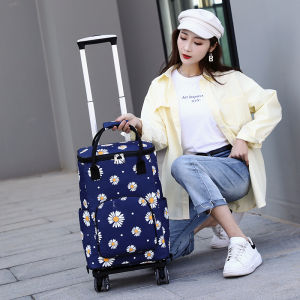 Removable Trolley Backpack Shoulder Travel Bag Handheld Lightweight Universal Wheel Trolley Bag Travel Shopping Business Bag