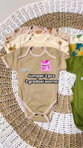 3pcs Jumper bayi newborn 0 6 bulan jumper bayi perempuan laki laki baju baby newborn Risyababystore