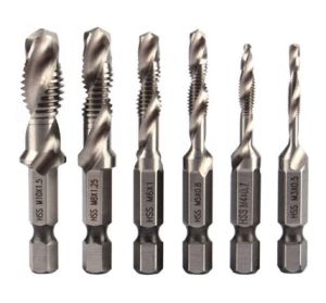 ชุดต๊าปเกลียวชุบแข็ง 6 ชิ้น ดอกต๊าป สกรูเกลียว ไฮสปีด ชูบ ความงาม HSS