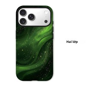 Ốp Điện Thoại Hai Lớp Green Aurora Cho iPhone Chống Sốc Chống Trầy Xước Vỏ TPU Mềm Chống Bụi Chống Trượt Tương Thích Với Các Mẫu Pro Max Plus
