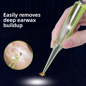 Glowing Ear Spoon And Tweezers Set for Kids Baby Ear Cleaning Tool with Light Earwax Removal Kit Family Personal Care Tools