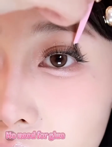 BQI 100-120 Cluster False Eyelashes 10-12mm C Curl Self-Adhesive Softer Lashes Natural False Eyelashes Long-lasting Curling Lazy Single Cluster Eyelashes Reusable Eye Makeup