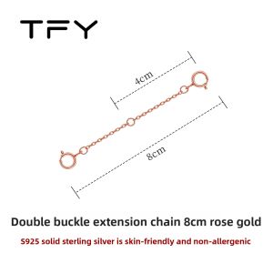 TFY | Silver 925 18k Gold Plated Extender Chain with Lobster Clasp and Pearl Adjustment
