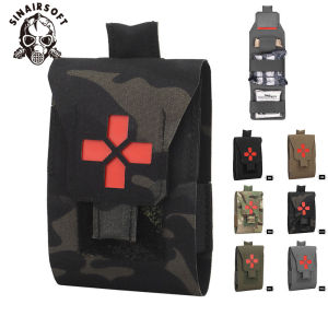 SINAIRSOFT Tactical IFAK Small Trauma First Aid Kit EDC Pocket Basic Medical Equipment Storage Bag Outdoor Training Medicine Pack