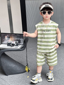 Cotton Summer Striped Boys Set T-Shirt & Shorts