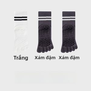 MiiOW | Tất thể thao MiiOW dành cho nữ chống trượt kháng mùi tất dài đến bắp chân tất năm ngón tất cotton pha nylon mùa thu