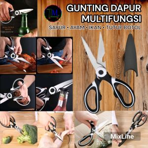 Gunting Dapur Multifungsi Pemotong Tulang Ayam Ikan Daging Sayur