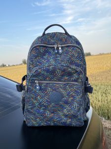 Casual Fashion Canvas Backpack Lightweight Travel Leisure Double Shoulder Bag Large Capacity Computer Bag Trendy Floral Print