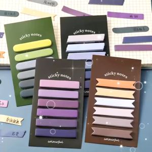 120 Sheets Morandi Color Gradually Sticky Notes Index Sticker Label Memo School Office Supplies Wholesale Notebook School Supplies