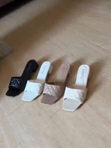 DStyle COD 302-3 Mall Quality Korean Style Comfy Slip On 1.5 Inch Heels Sandals For Women